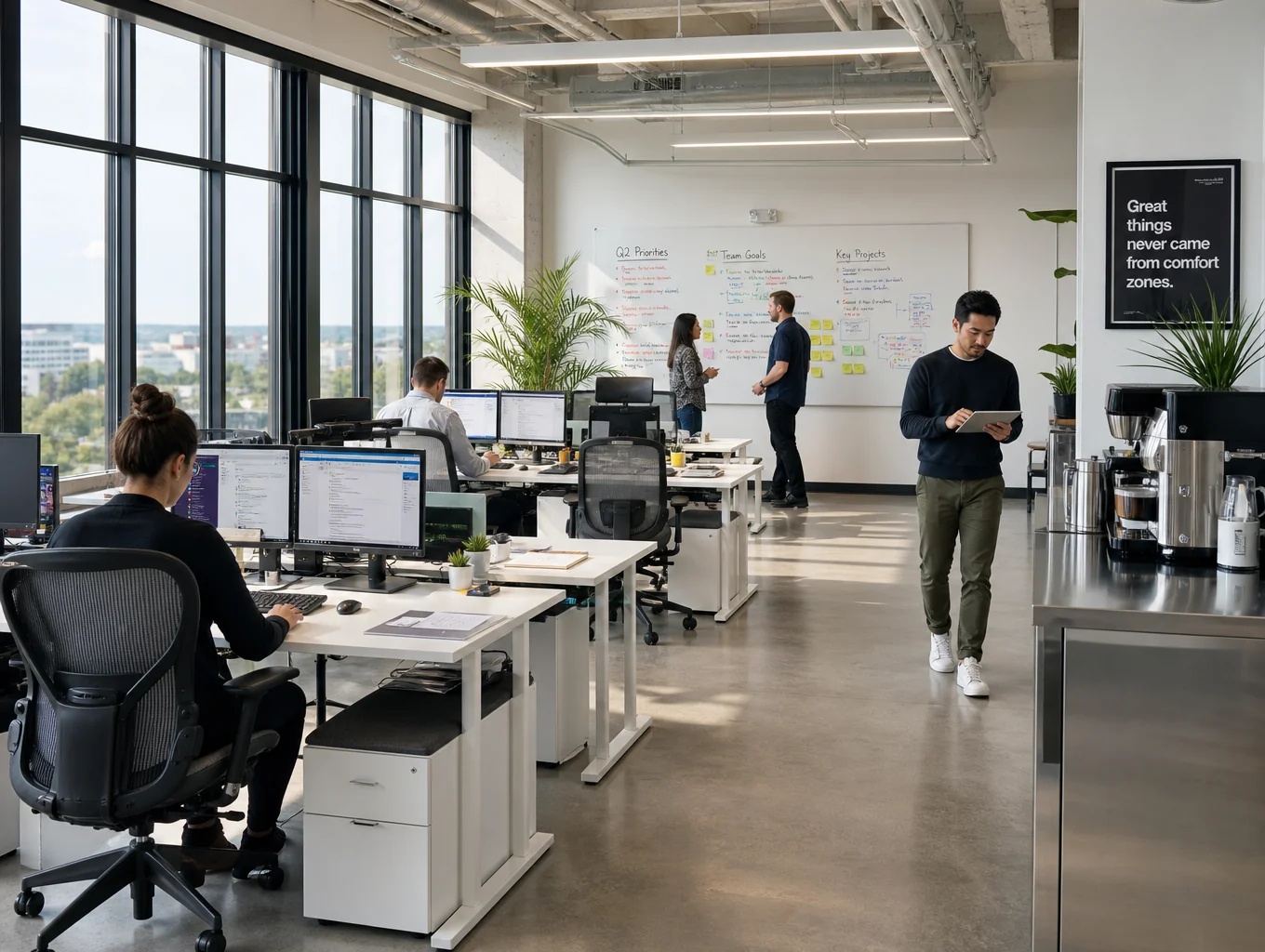Modern engineering studio background
