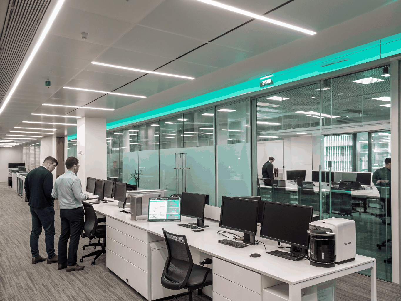 Engineering workspace displaying system architecture wireframes